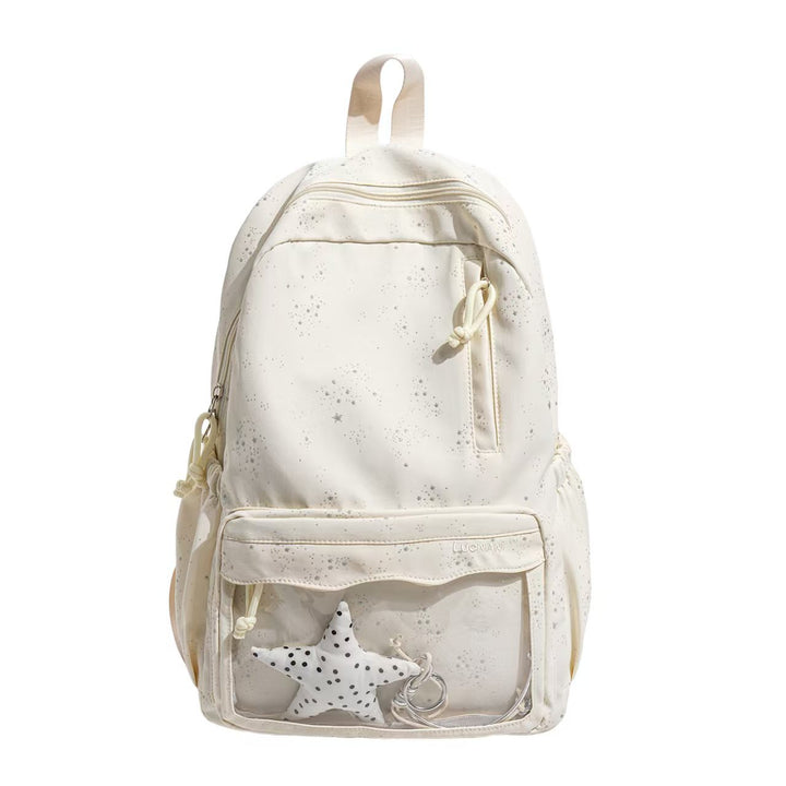 Star-Embellished Lightweight Backpack Bowlift