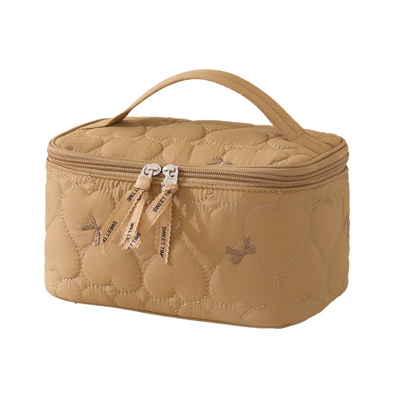 Quilted Makeup Storage Box Bowlift
