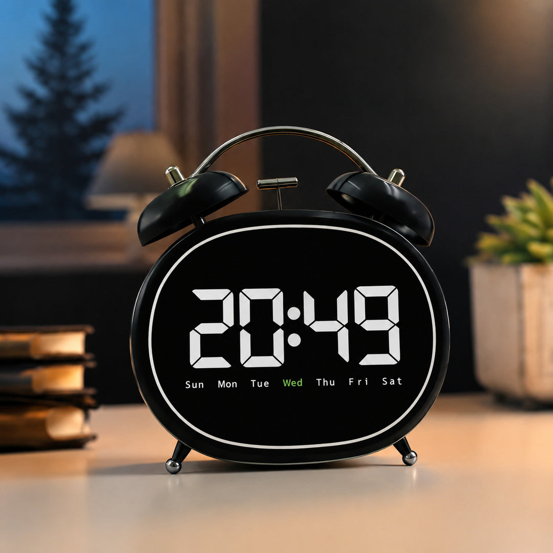Digital Bluetooth table clock with large digits Bowlift
