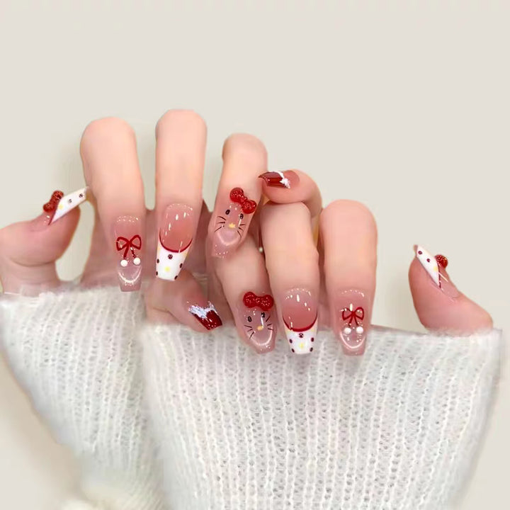 Artificial nails with cute 3D designs Bowlift