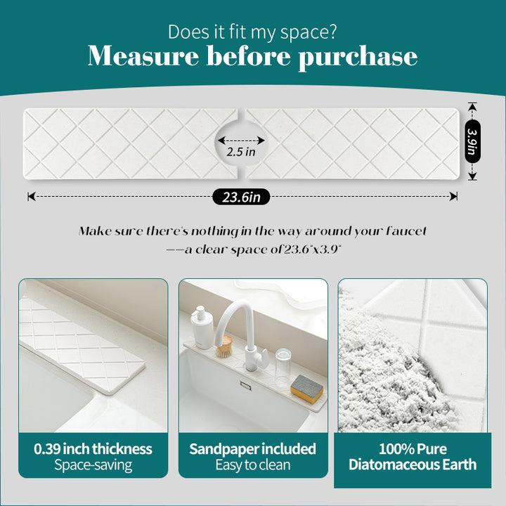Fast-Drying Diatomite Countertop Mat
