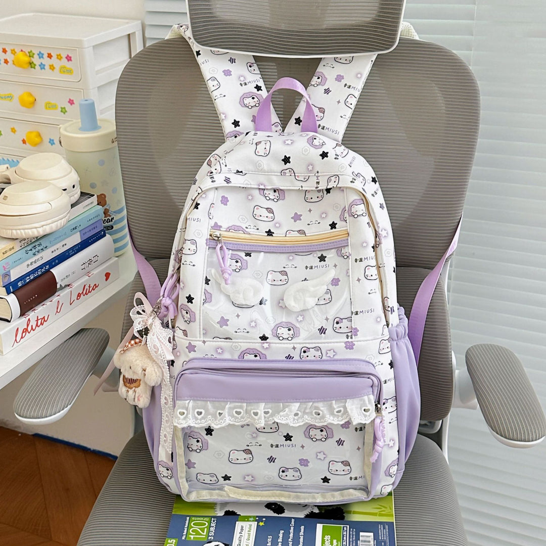 Cute Themed Cat Graphic Backpack