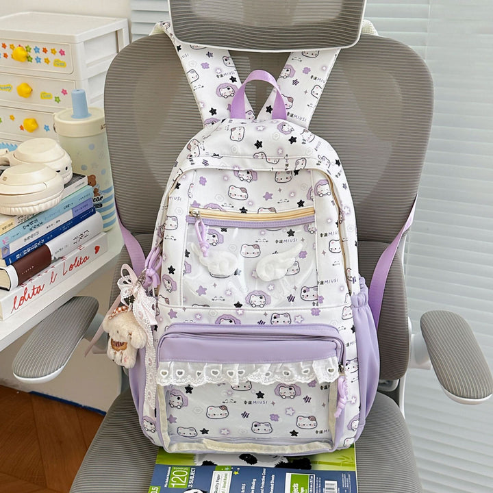 Cute Themed Cat Graphic Backpack