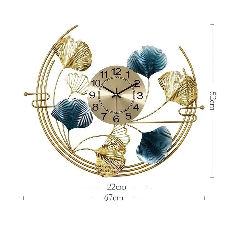 Decorative Wall Clock with Floral Design Bowlift