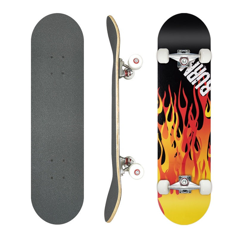 Complete Street Skateboard with Maple Deck Concave and Durable PU Wheels Bowlift