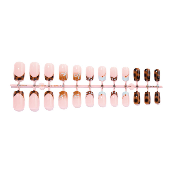 Stylish Decorative Press-On Nail Set with Trendy Patterns Bowlift