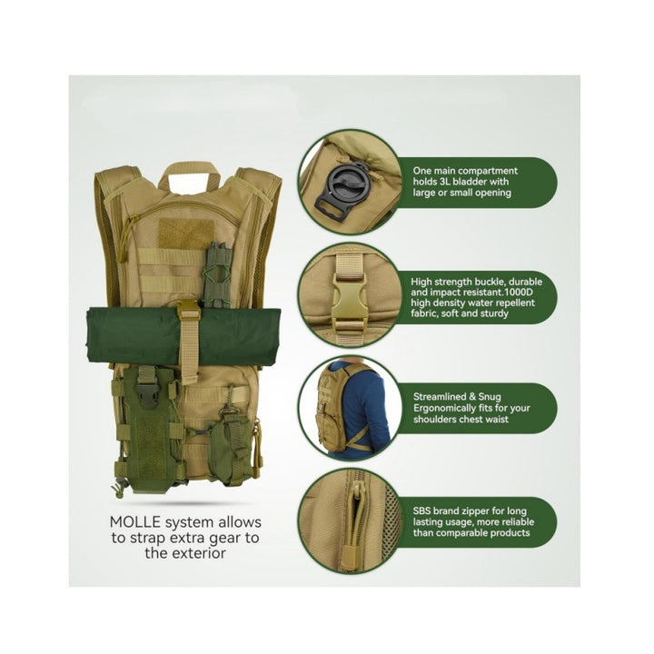 Tactical Rucksack with Hydration System Bowlift