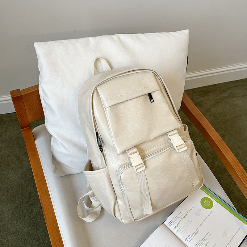 Vintage-Style Leather Backpack Bowlift