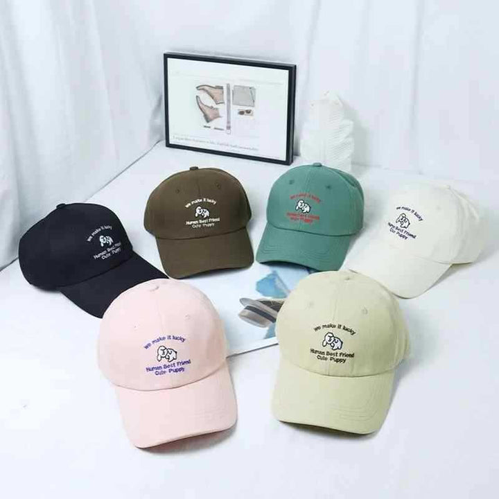 Women's Casual Embroidered Cotton Cap Bowlift