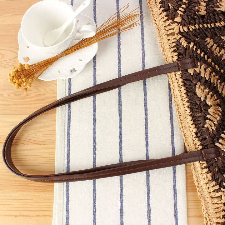 Designer basket bag with elegant leather handles Bowlift