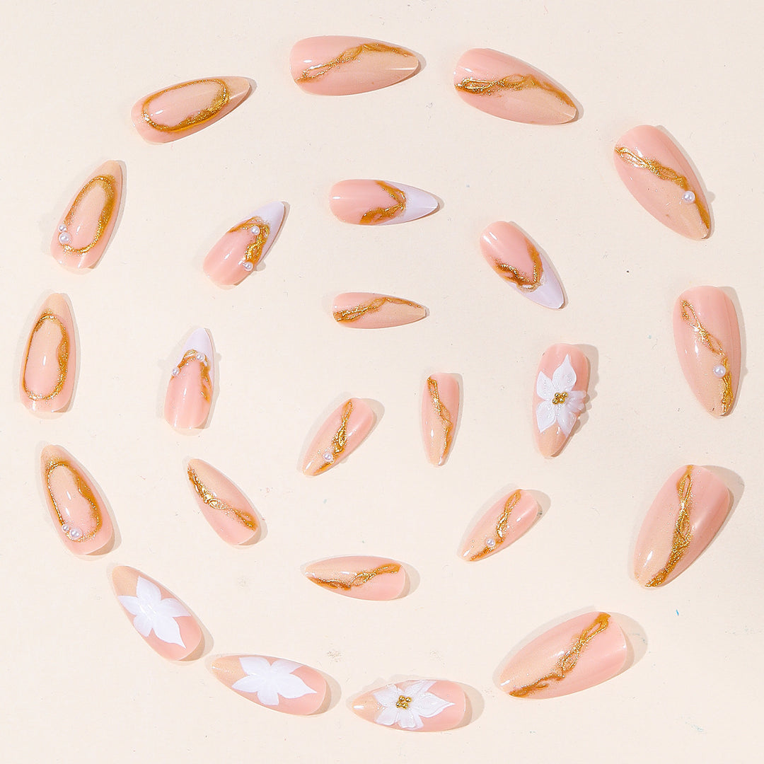 Elegant Floral Nail Art Design Bowlift