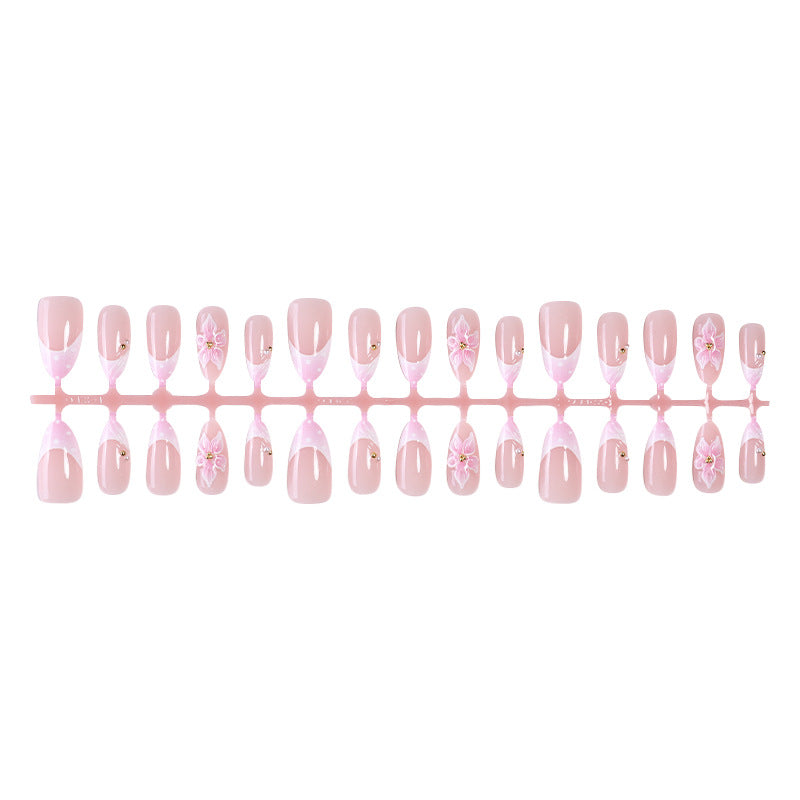 Elegant Floral Press-On Nail Art Set Bowlift 1788495644