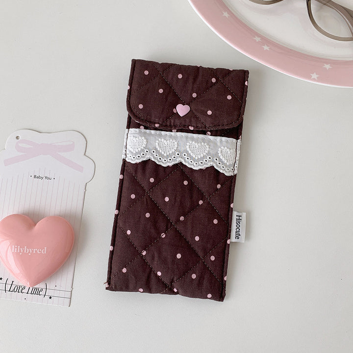 Quilted Heart Detail Pencil Case Bowlift