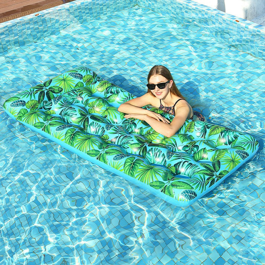 Ladies Inflatable Sun Lounger with Tropical Design Bowlift