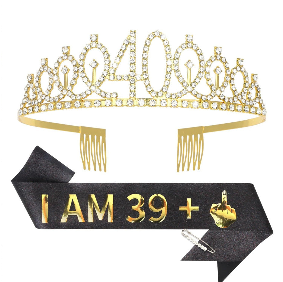 Ladies Glittering Crown with Swarovski Stones Bowlift