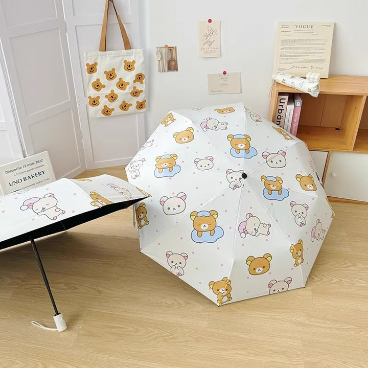 Women's Foldable Umbrella with Cute Animal Design Bowlift