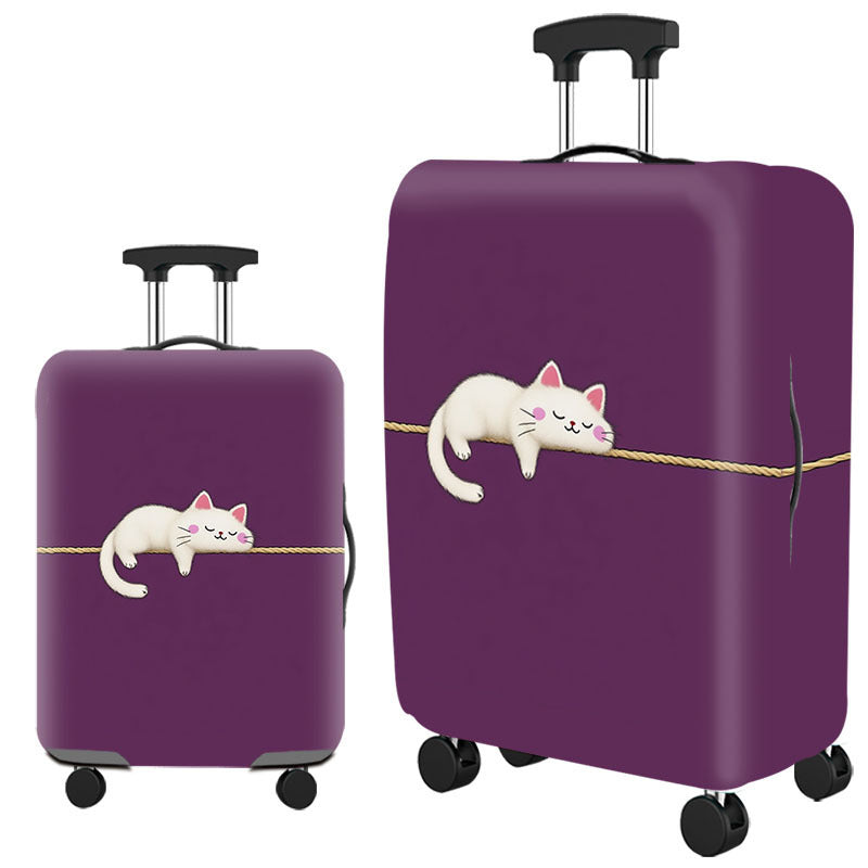 Artistic Cat-Themed Hard Shell Suitcase Bowlift