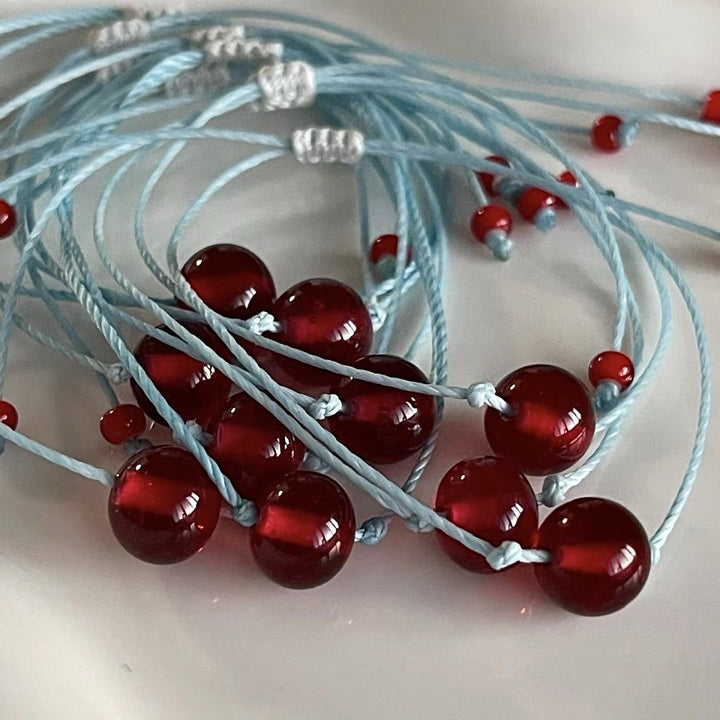 Adjustable Cord and Gemstone Bracelet Bowlift