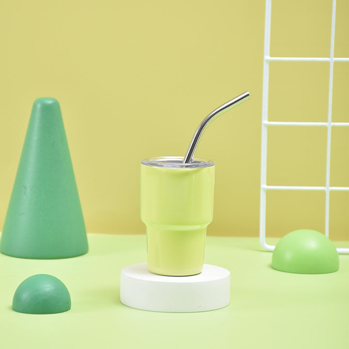 Unisex Insulated Drinking Cup with Stainless Steel Straw Bowlift