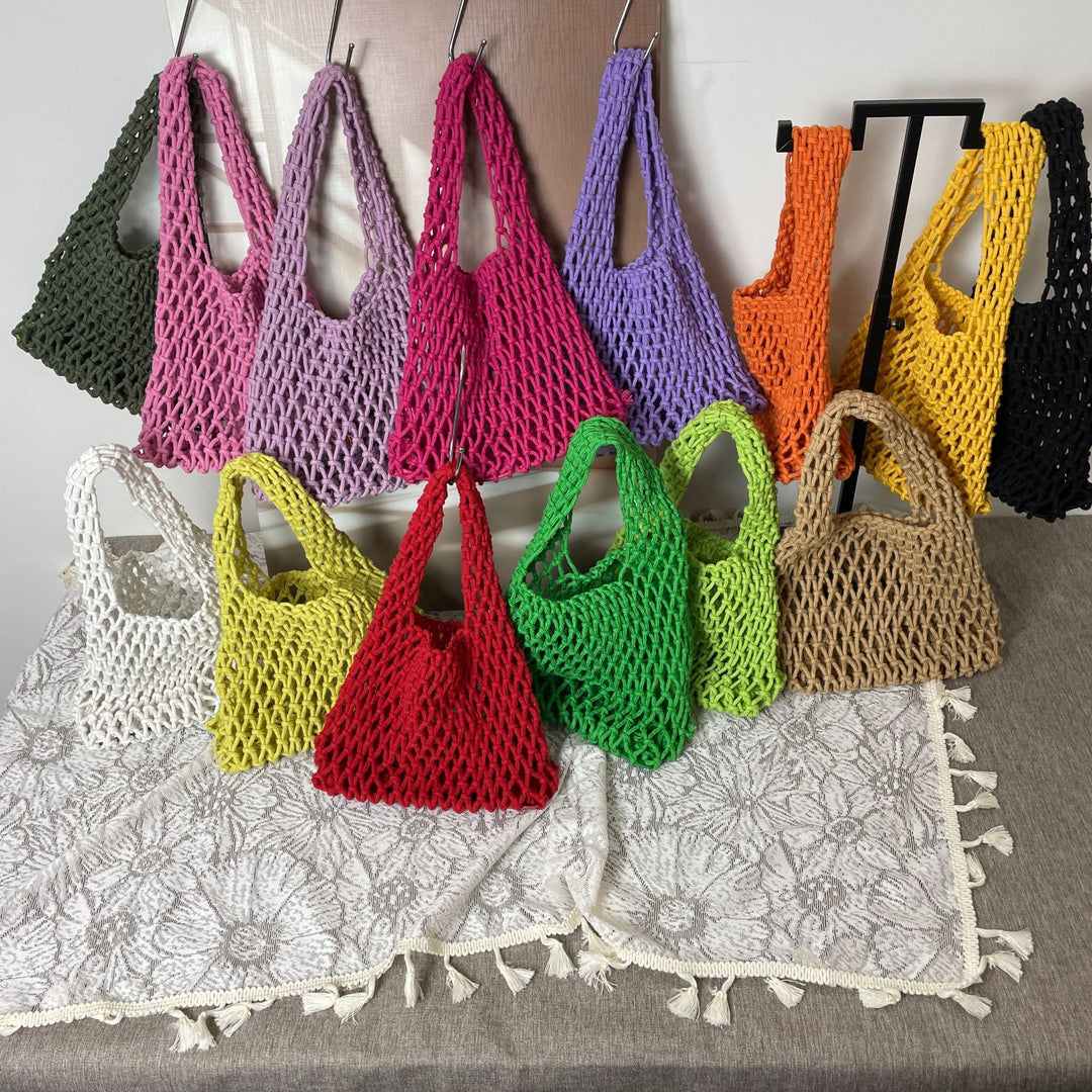 Hand-knotted tote bag in modern design Bowlift