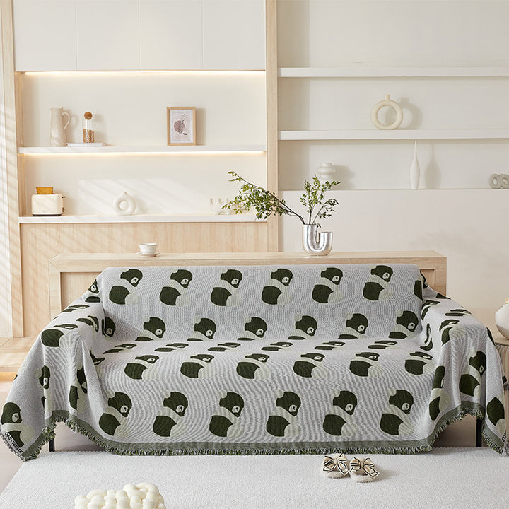 Cozy Panda Pattern Throw Blanket