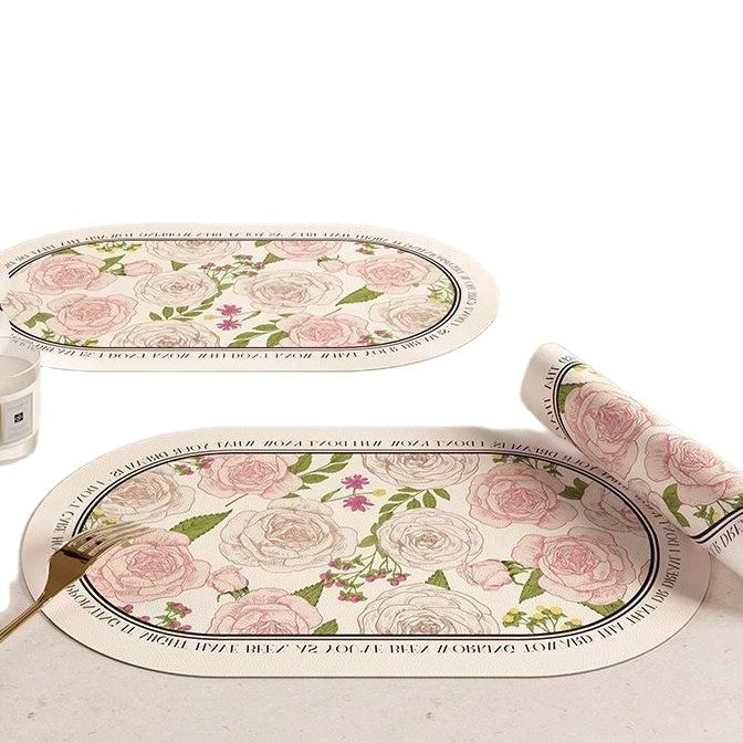 Table Setting Floral Placemats Bowlift