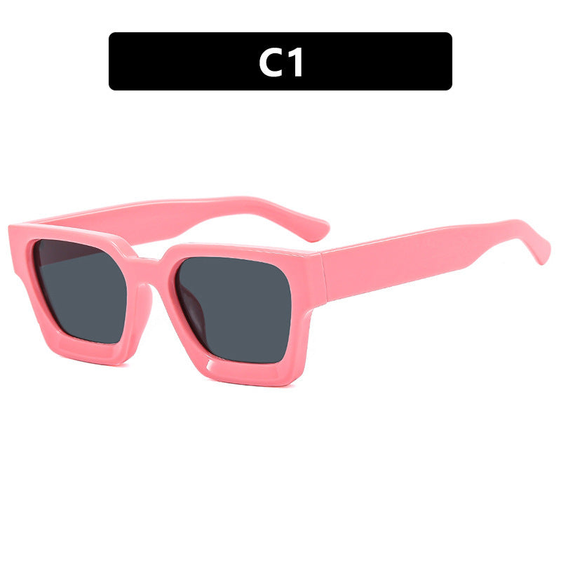 Ladies fashionable square sunglasses with yellow lenses Bowlift