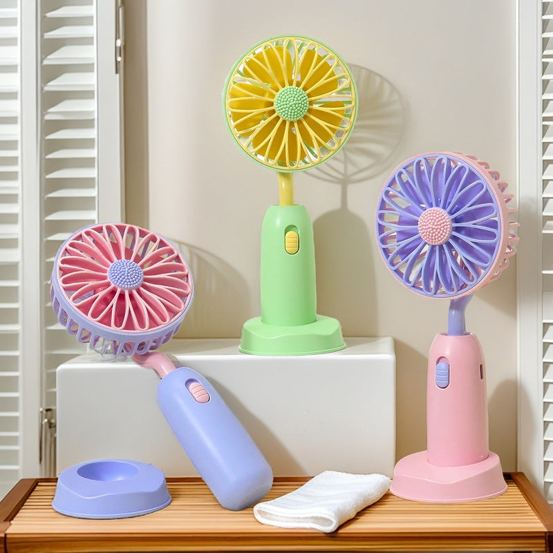 Women's Portable Hand Fan with Gentle Rotation Function Bowlift