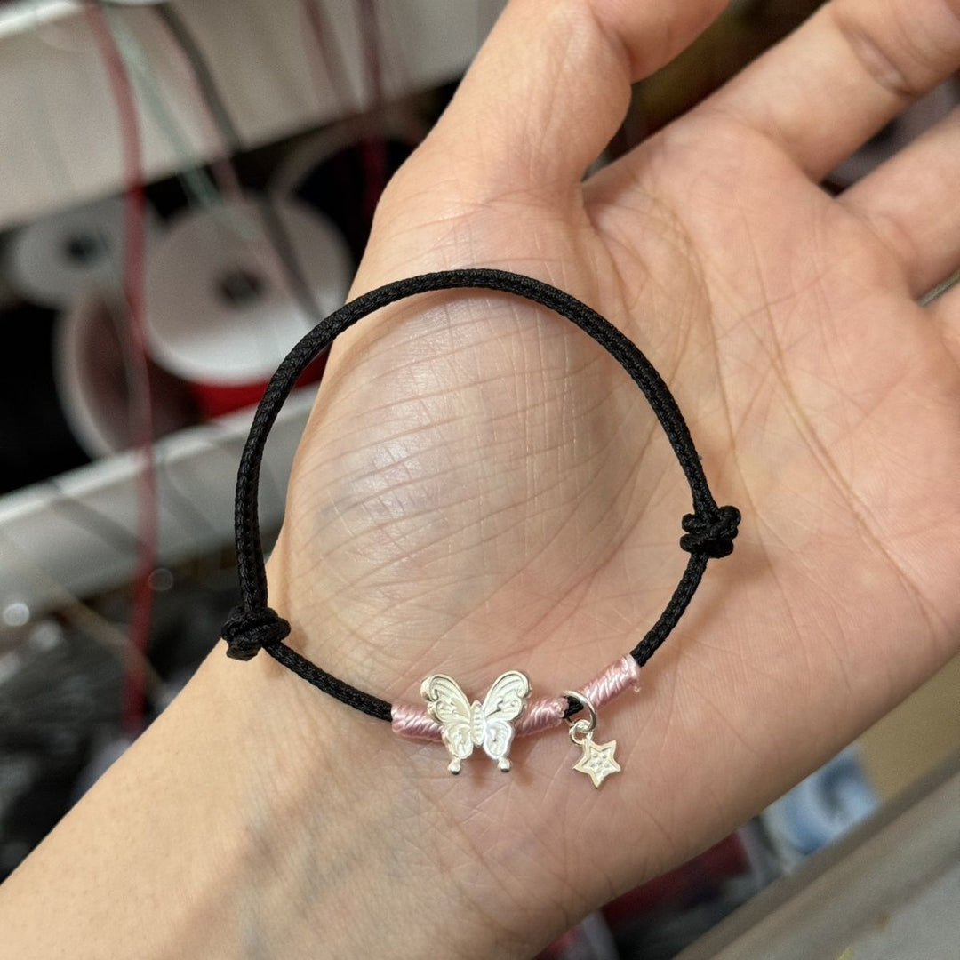 Butterfly Charm Knotted Bracelet Bowlift