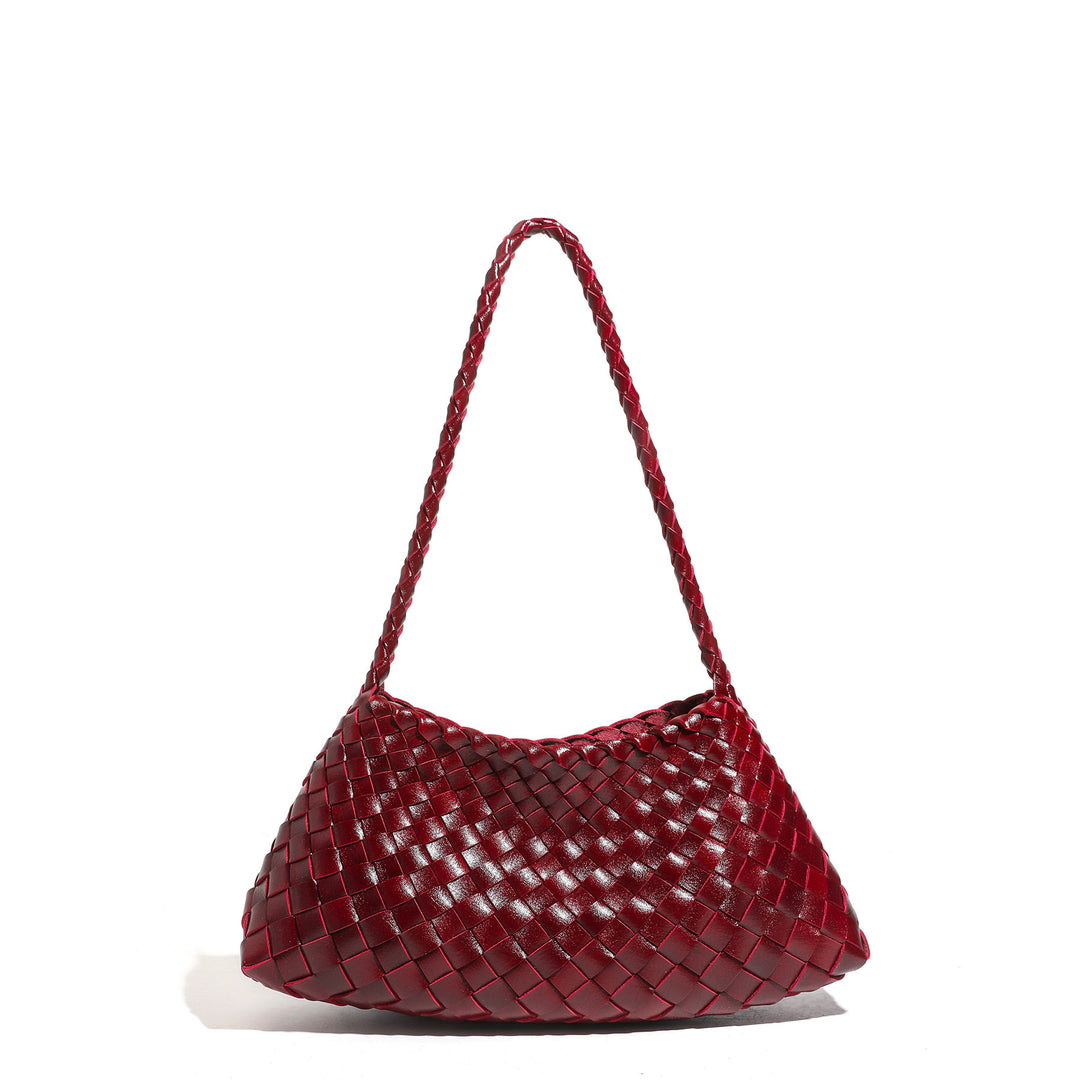 Textured Woven Shoulder Bag Bowlift