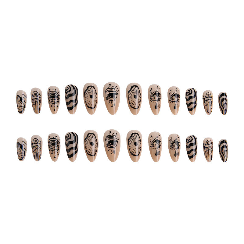 Artful nails with abstract design Bowlift