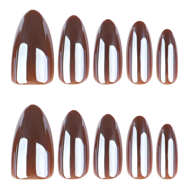 Artificial press-on nails with glossy finish Bowlift