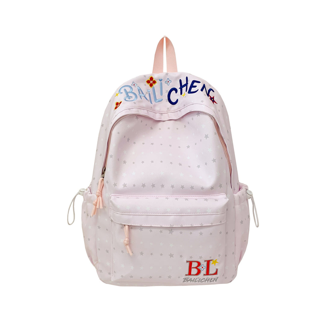 Stylish Star-Embellished Backpack