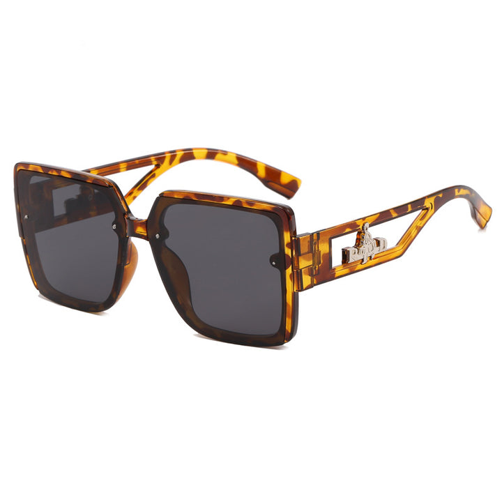 Ladies square designer sunglasses with elegant embellishments Bowlift