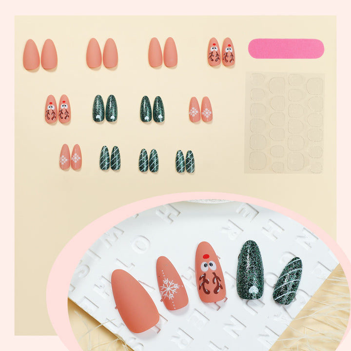 Festive Holiday-Themed Press-On Nails Bowlift