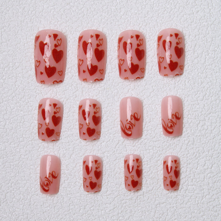 Love-Themed Press-On Nails Bowlift