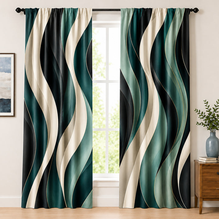 Stained Glass Inspired Decorative Window Curtains