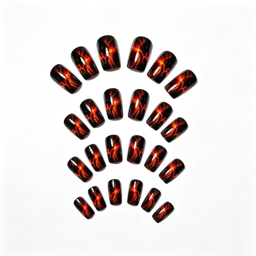 Art nails with volcano motif Bowlift