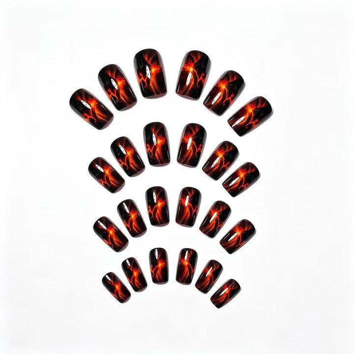 Art nails with volcano motif Bowlift
