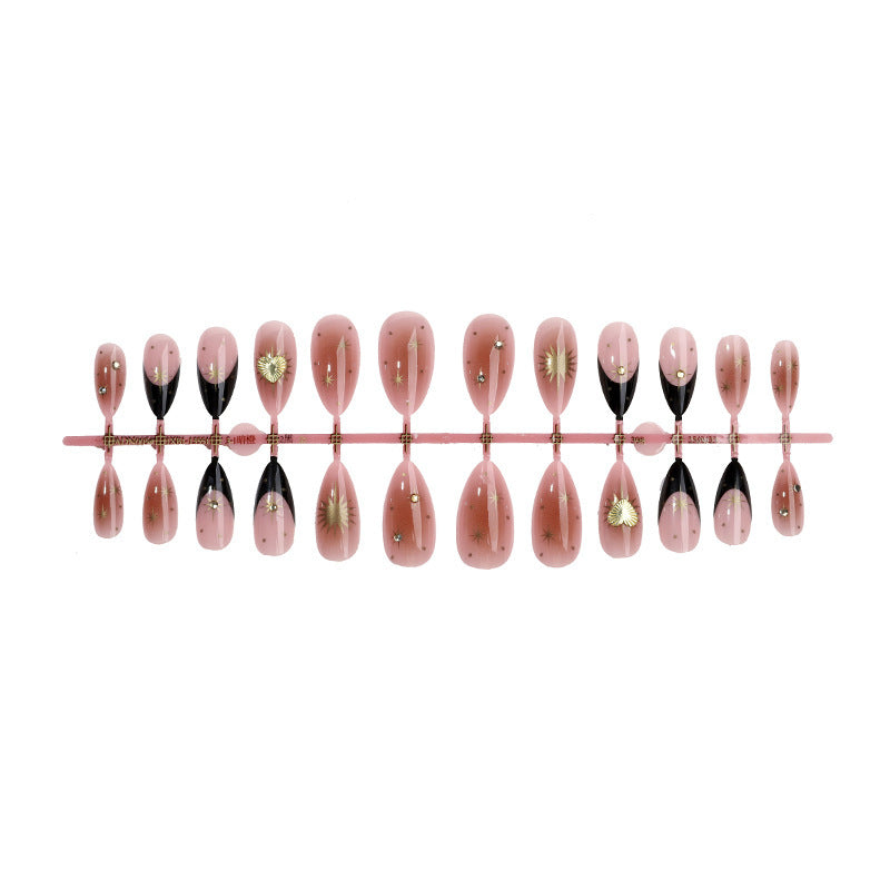 Artificial nail set with handcrafted floral and glamorous decorations Bowlift