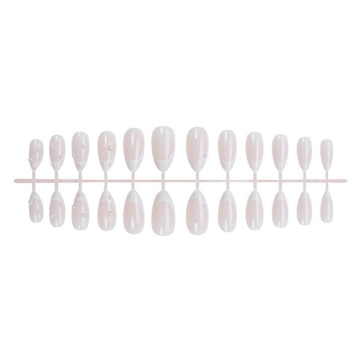 Elegant Stiletto Press-On Nails with Pearl Accents Bowlift