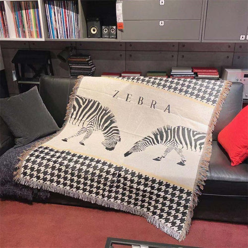 Artistic Zebra Print Throw Blanket