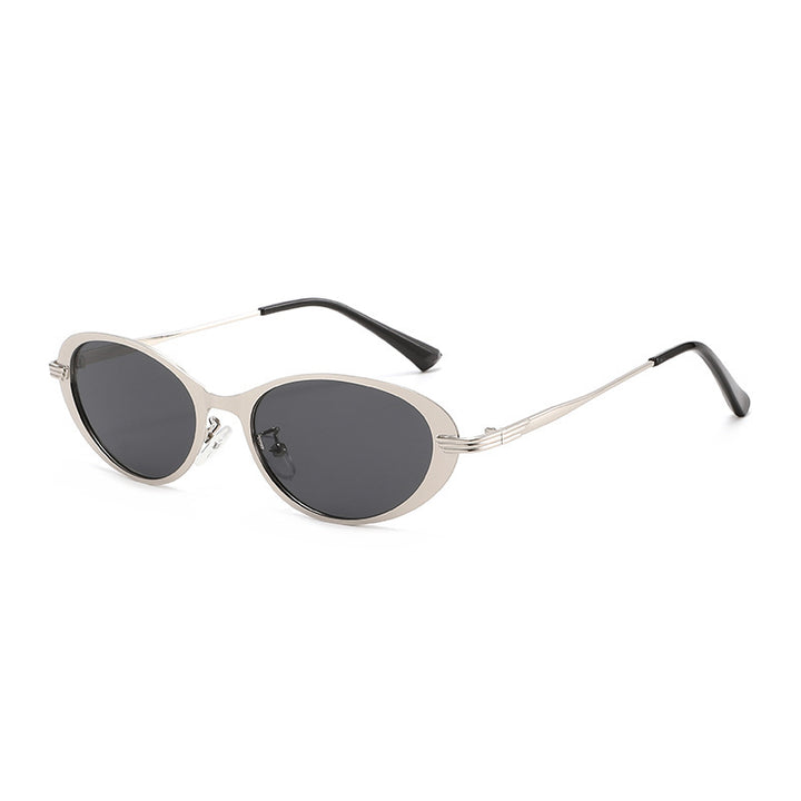 Contemporary Oval Frame Sunglasses Bowlift