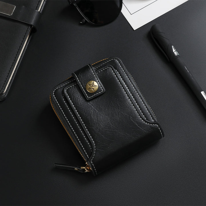 Bi-Fold Zip Wallet with Card Slots Bowlift