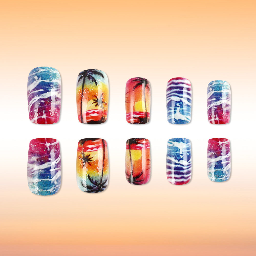 Tropical Sunset Nail Art Set Bowlift
