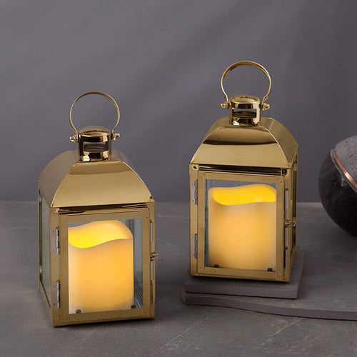 Decorative Stainless Steel Lantern Candle Holder Bowlift