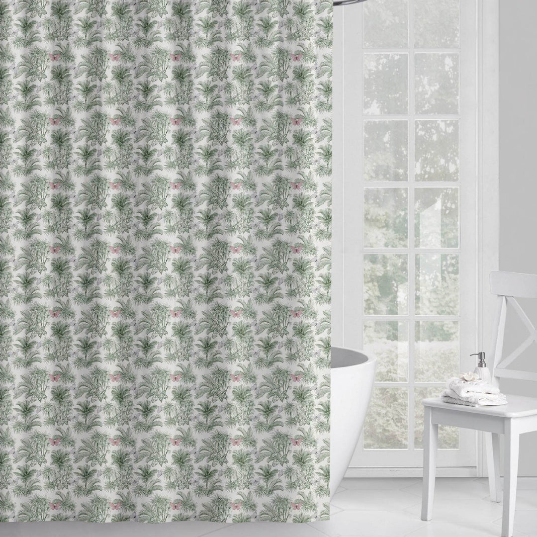 Floral Patterned Shower Curtain Bowlift