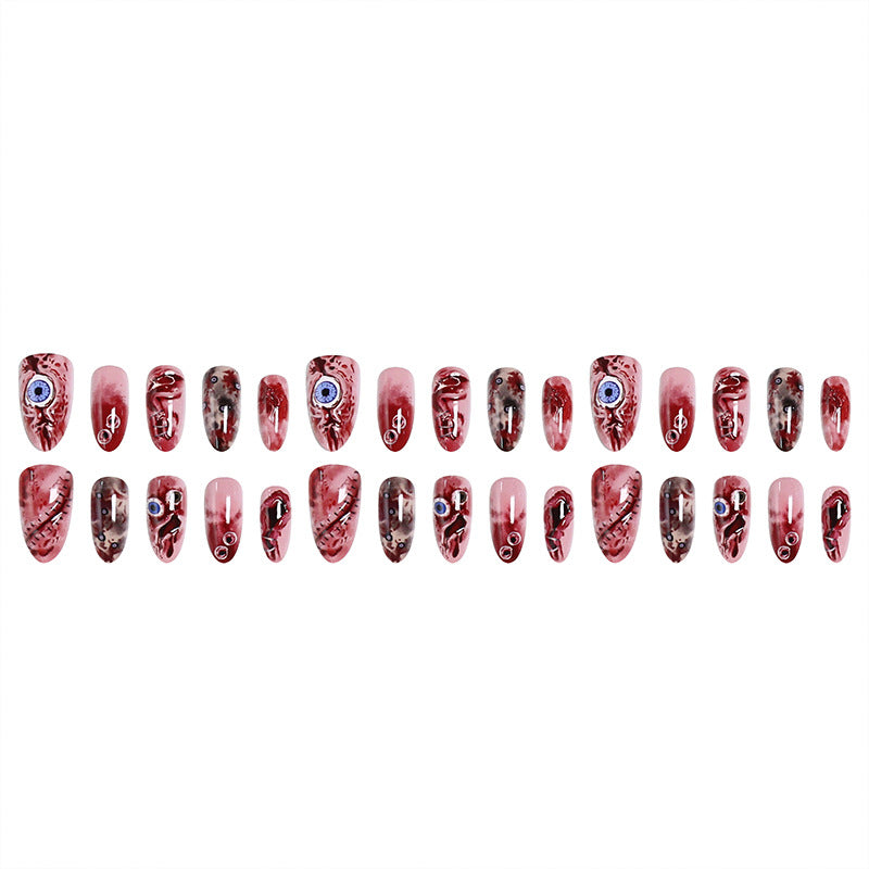 Creative artificial nail set with unique, artistic accents Bowlift