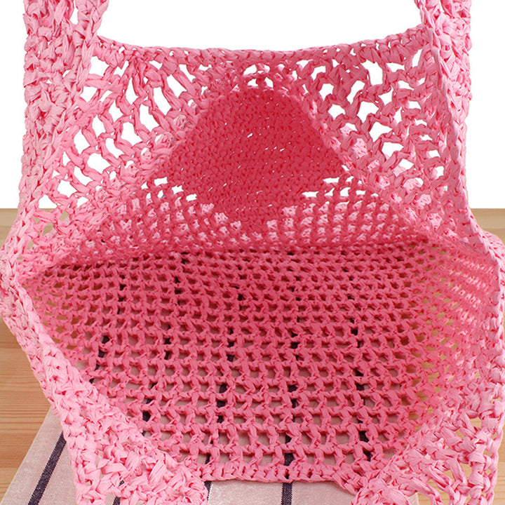 Hand-knotted net tote bag Bowlift