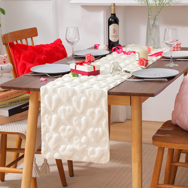 Heart Patterned Table Runner